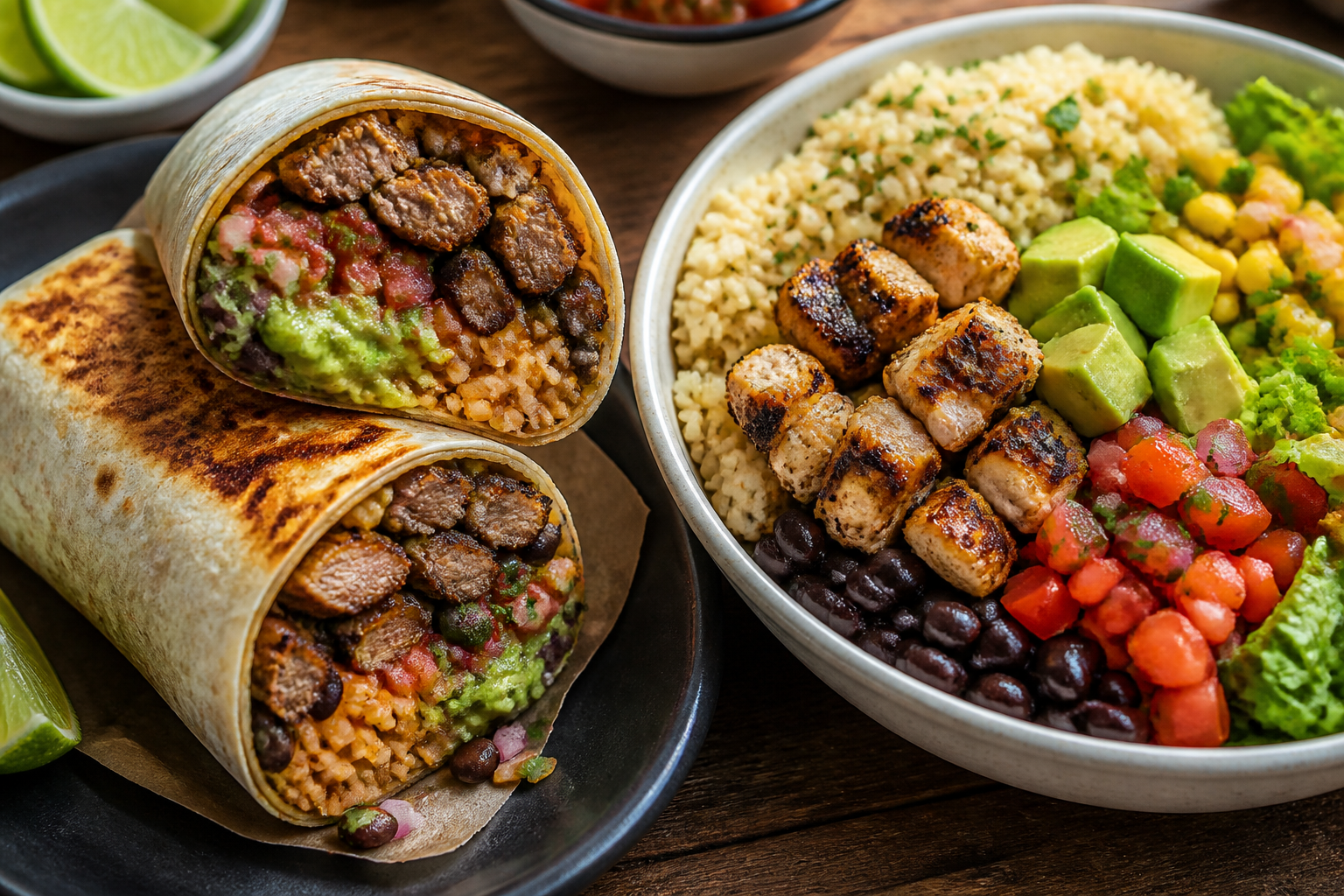 A selection from Burritos and Bowls